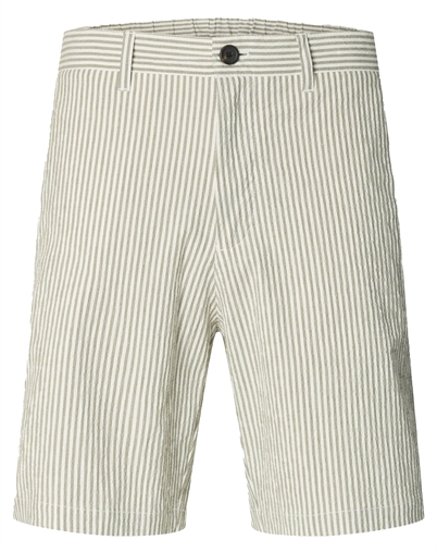 Selected - SLHRegular-Karl Seersucker Shorts - Deep Lichen Green 
